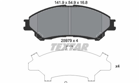 Комплект тормозных колодок - (5581061M00000, 55200D66Y00C000, 5581061M00) TEXTAR 2597901