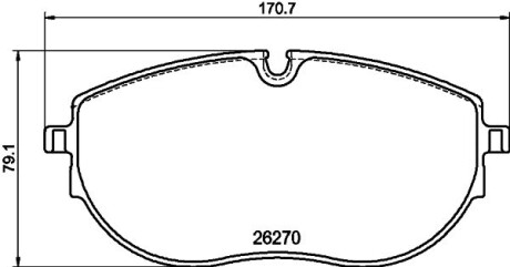 Комплект гальмівних колодок - (7E0698151D, 7E0698151C, 7E0698151B) TEXTAR 2627001