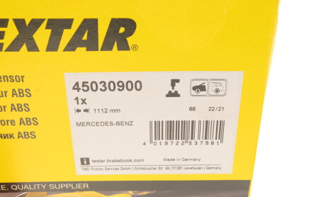 Фото 5 - Датчик АБС (ABS) TEXTAR 45030900