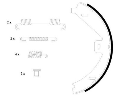 Колодки ручника MB E-class (E212)/B-class (W245) 09- (180x25) - (43154SFEJ02, 43154SFEJO2) TEXTAR 91069100