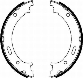 Комплект тормозных колодок, стояночная тормозная система - (05086930AA, 05086930AB, 5086930AA) TEXTAR 91073300