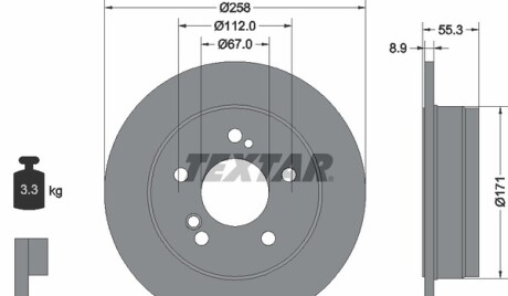 Тормозной диск - TEXTAR 92032003