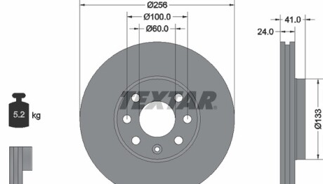 Тормозной диск - TEXTAR 92091803