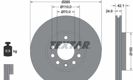 Тормозной диск - TEXTAR 92118703