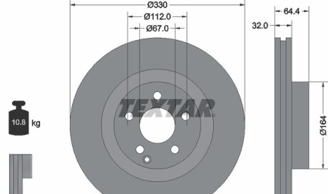 Фото 4 - Гальмівний диск TEXTAR 92119905