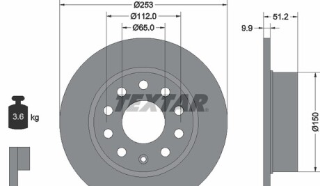 Фото 4 - Тормозной диск TEXTAR 92120903