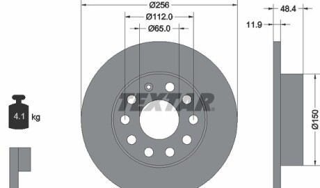 Фото 4 - Тормозной диск TEXTAR 92121103