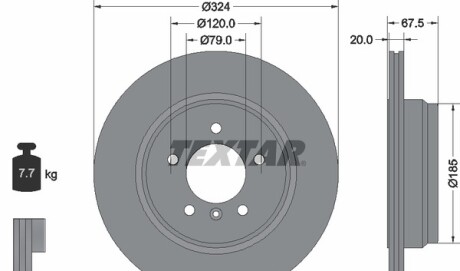 Тормозной диск - TEXTAR 92123103