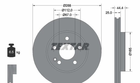 Тормозной диск - TEXTAR 92132005