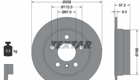 Тормозной диск - TEXTAR 92132103