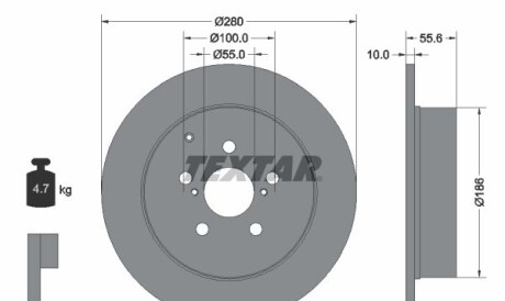 Тормозной диск - TEXTAR 92135703