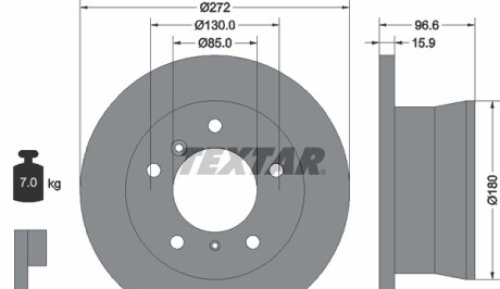 Диск гальмівний - (2D0615601A) TEXTAR 92137603