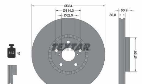 Тормозной диск - TEXTAR 92147903