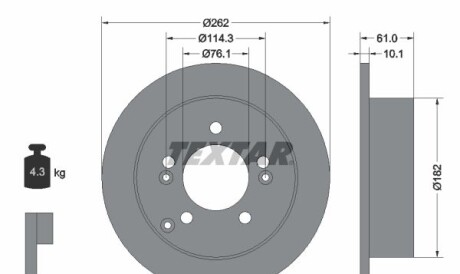 Тормозной диск - TEXTAR 92156803