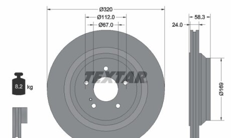 Тормозной диск - TEXTAR 92160705