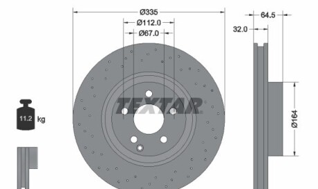 Тормозной диск - TEXTAR 92171905