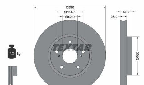 Тормозной диск - TEXTAR 92174303