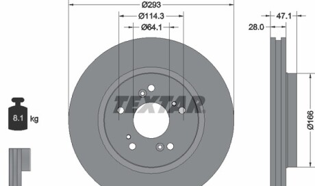 Фото 4 - Тормозной диск TEXTAR 92184803