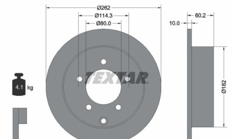 Диск гальмівний - TEXTAR 92227403