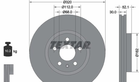 Фото 5 - Тормозной диск TEXTAR 92229303