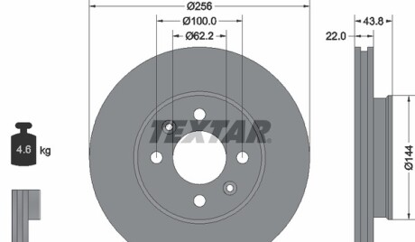 Фото 7 - Тормозной диск TEXTAR 92237903
