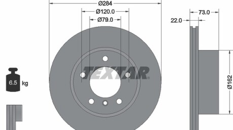 Диск гальмівний - TEXTAR 92238403