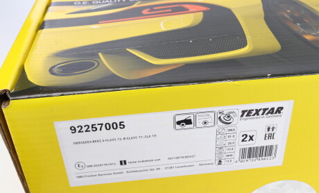 Фото 6 - Тормозной диск TEXTAR 92257005