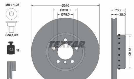 Тормозной диск - TEXTAR 92264925