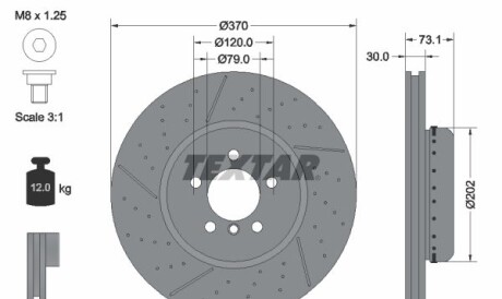 Тормозной диск - TEXTAR 92265425