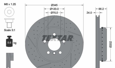 Тормозной диск - TEXTAR 92265525