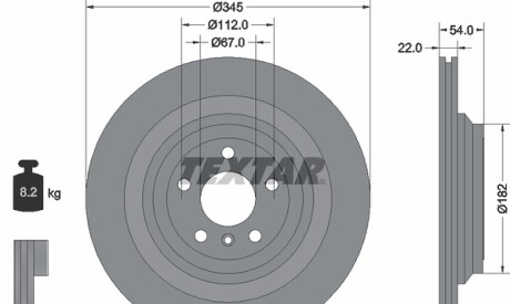 Диск гальмівний - (a1664230212, A1664230700, 1664230212) TEXTAR 92284003