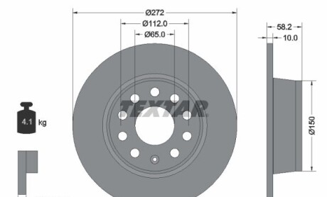 Фото 7 - Гальмівний диск TEXTAR 92300003