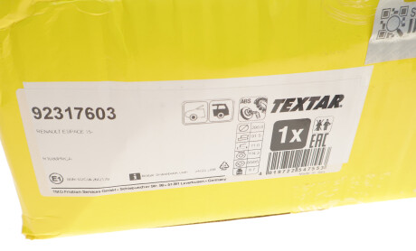 Фото 6 - Тормозной диск TEXTAR 92317603