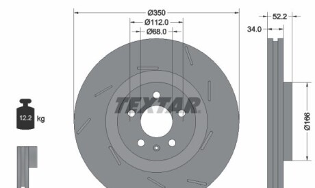 Диск гальмівний - TEXTAR 92319105