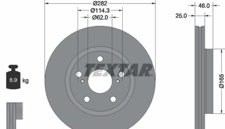 Диск гальмівний - (t435120239) TEXTAR 92341103