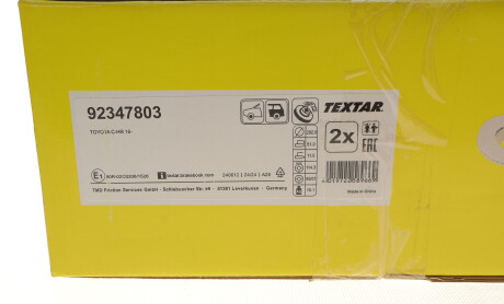 Фото 2 - Тормозной диск TEXTAR 92347803