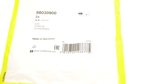 Фото 3 - Датчик износа тормозных колодок TEXTAR 98030900