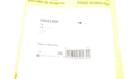 Фото 2 - Датчик износа тормозных колодок TEXTAR 98042400