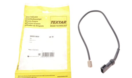 Фото 2 - Датчик зносу гальмівних колодок TEXTAR 98051800