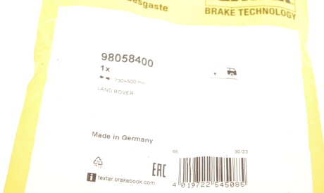 Фото 3 - Датчик зносу гальмівних колодок TEXTAR 98058400