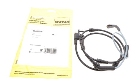 Датчик зносу гальмівних колодок (передніх) Land Rover Defender/Discovery/Range Rover 12- (L=866mm) - TEXTAR 98059700