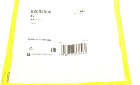 Фото 4 - Датчик зносу гальмівних колодок TEXTAR 98062900