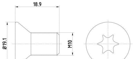 Болт, диск тормозного механизма - TEXTAR TPM0010