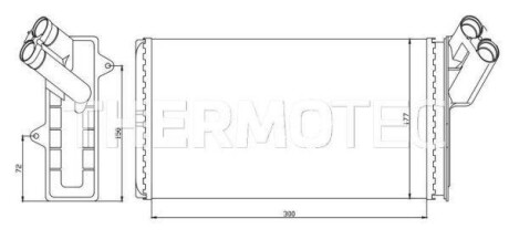 Теплообменник, отопление салона - (6448A7, 9566944680) THERMOTEC D6P004TT (фото 1)