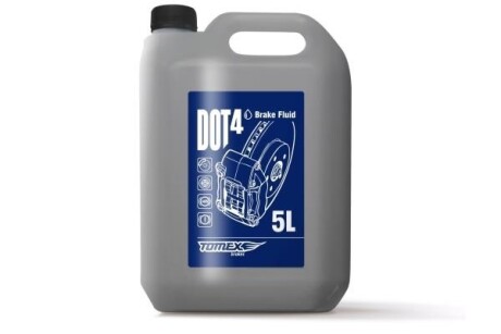 Гальмівна рідина DOT-4 5 літрів - TOMEX DO-45