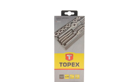 Набір інструментів для нарізки різьби (мітчики і плашки) M3-M12 20 од. - Topex 14A425