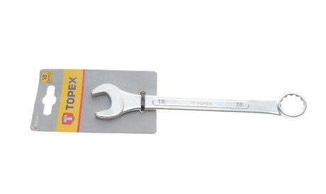 Ключ рожково-накидной 18 мм L-205 мм - Topex 35D390