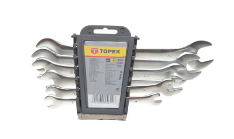 Набір ключів ріжкових 6x7-16x17 мм 6 од. - Topex 35D655