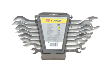 Набор ключей рожковых 6x7-20x22 мм 8 ед. - Topex 35D656