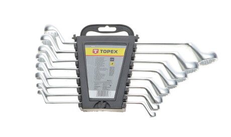 Набір ключів колінчастий 6x7-20х22 мм 45° 8 од. - Topex 35D856